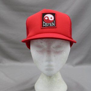 Vintage Patched Trucker Hat - Asten Kung Fu Yin Yang Patch - Adult Snapback